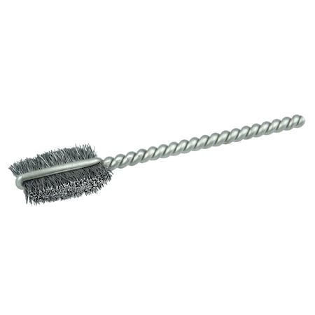 Weiler 3/8" Power Tube Brush, .005" Steel Wire Fill, 9/16" Brush Length 21009